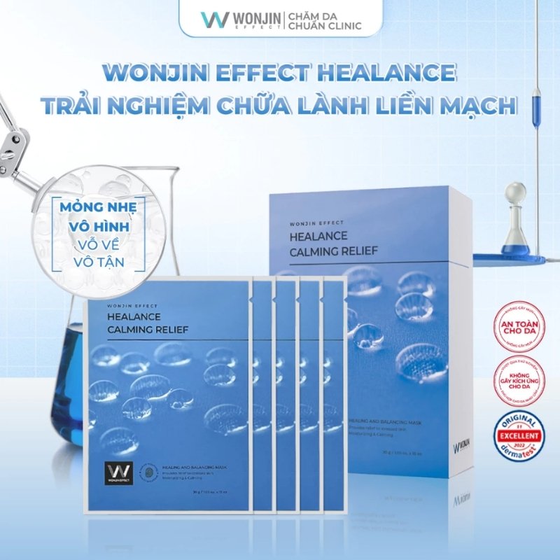 Mặt Nạ Giấy Wonjin Effect Healance Calming Relief Mask 30g (Mẫu Mới)