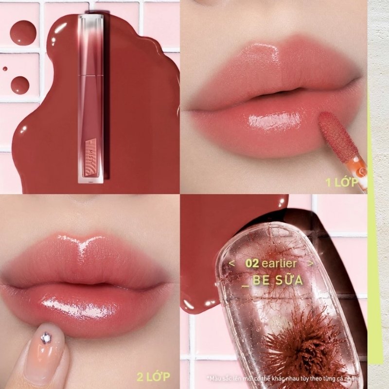 Son Kem Bóng 3CE Misty Lip Bare - 02 Earlier