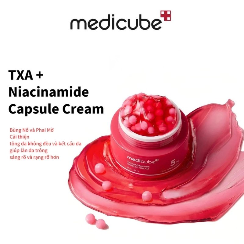 Kem Dưỡng Sáng, Phục Hồi Da Medicube TXA Niacinamide Capsule 55g