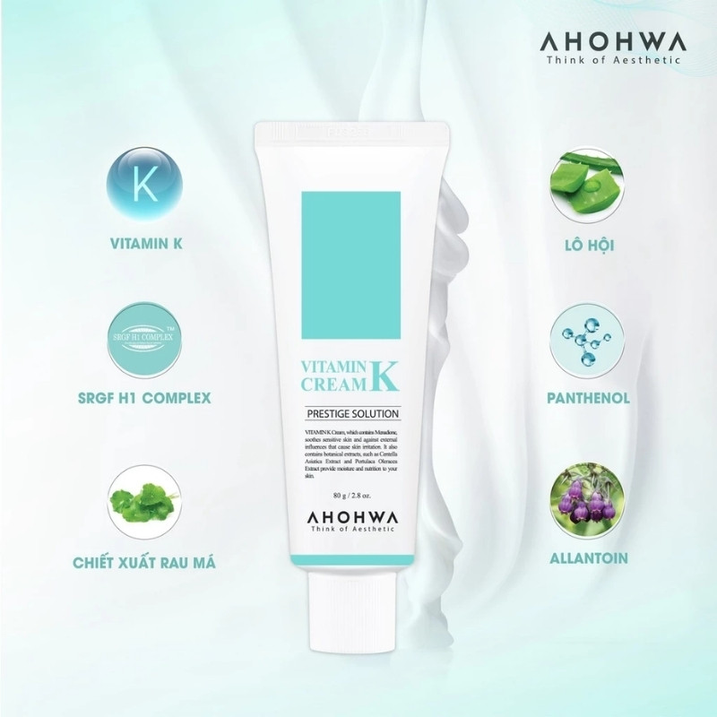 Kem Dưỡng Phục Hồi Da Ahohwa Vitamin K Cream 12g