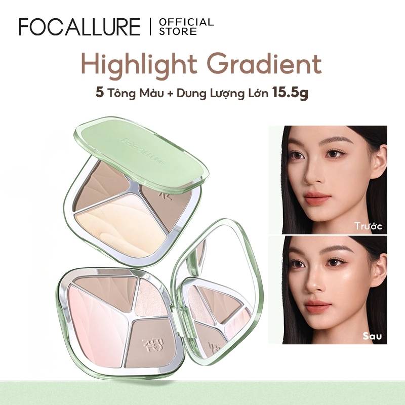 Phấn Tạo Khối 4 Ô Focallure 4 Color Highlighter Contour Palette 15.5g