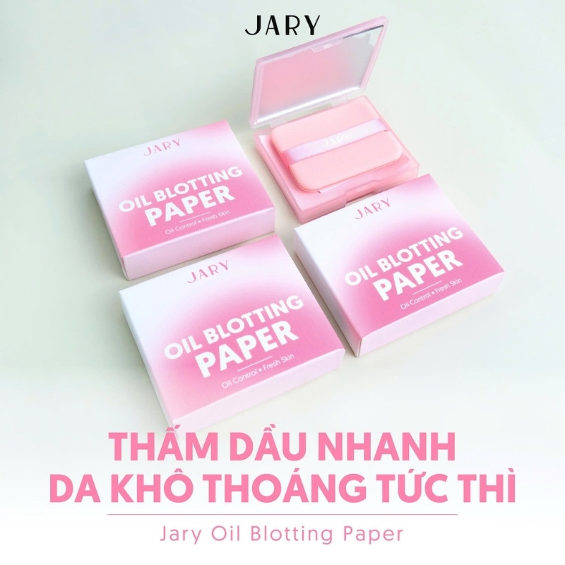 Giấy Thấm Dầu Jary Oil Blotting Paper Kiểm Soát Dầu (100 tờ)