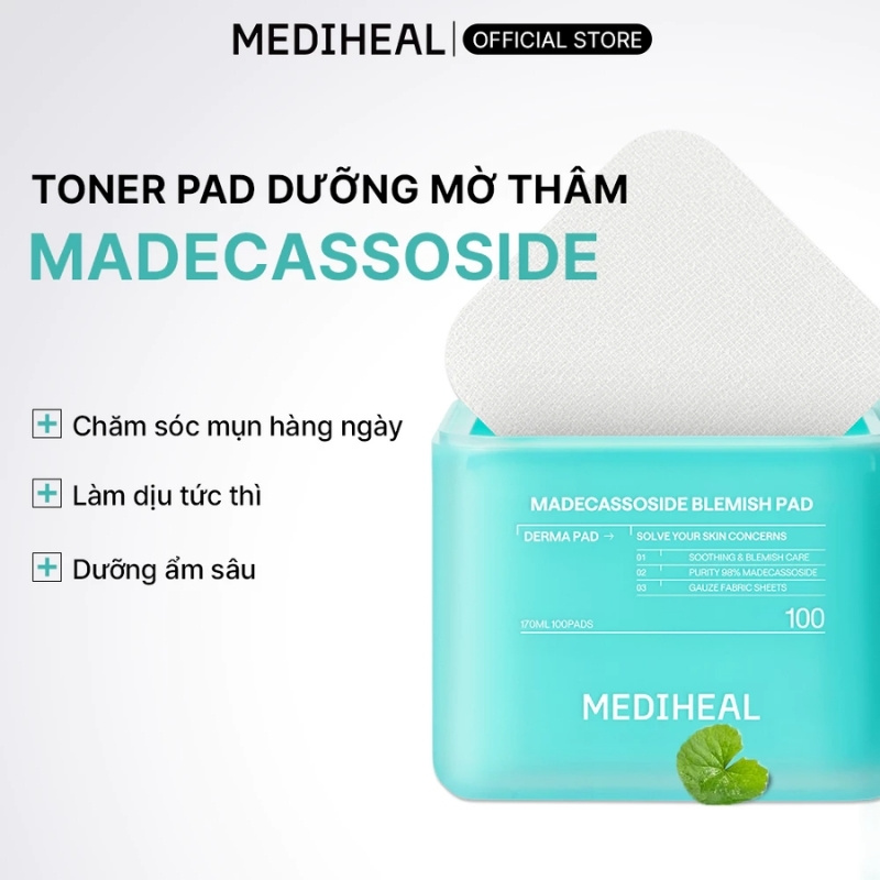Toner Pad Mediheal Derma Pad 170ml (100 Miếng) (Nhập Khẩu)