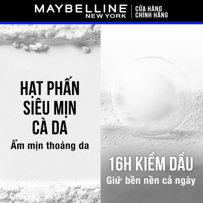 Phấn Phủ Maybelline Dạng Bột Kiềm Dầu Brightening Setting Powder 10g - 02 Màu Hồng