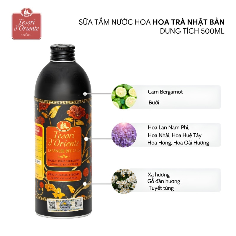 Sữa Tắm Nước Hoa Ý Tesori d'Oriente 500ml