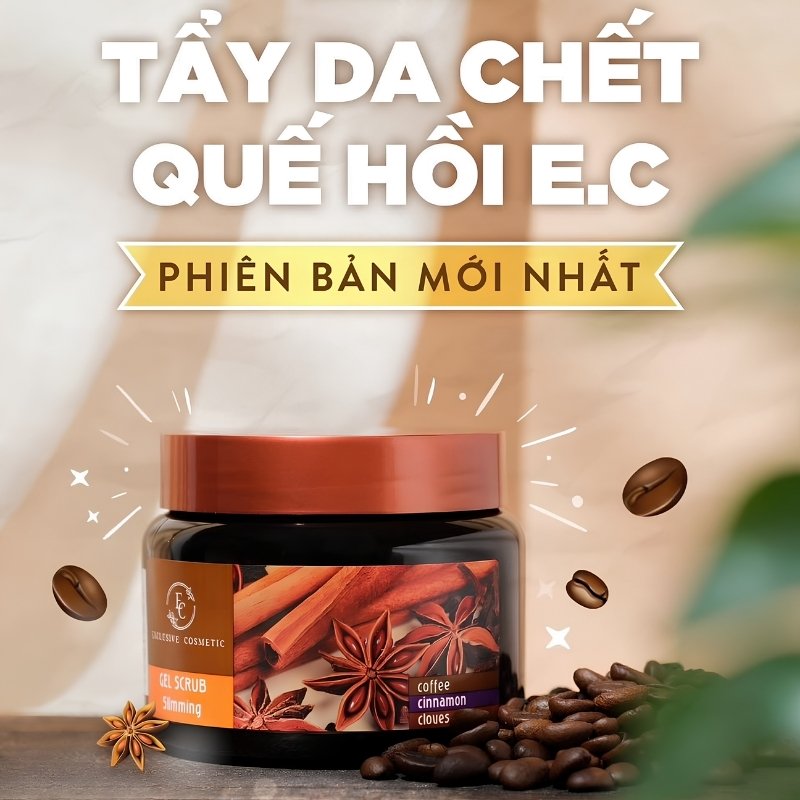Tẩy Da Chết Body Exclusive Cosmetic Quế Hồi Cafe Gel Scrub Coffee & Cinnamon Cloves