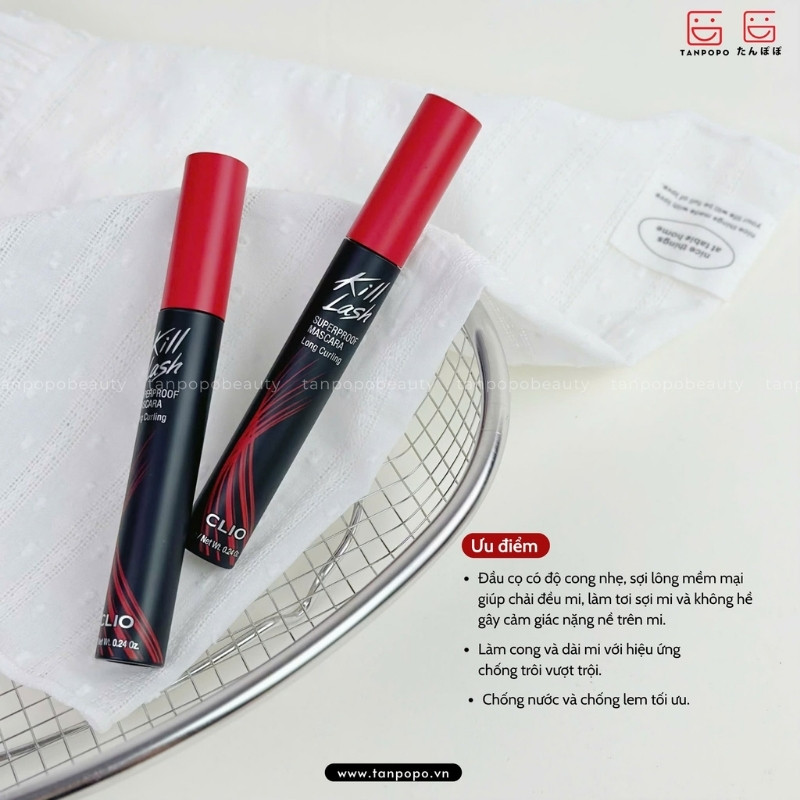 Mascara Clio Kill Lash Superproof 7g - 01 Long Curling