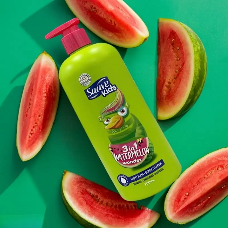 Sữa Tắm Gội Xả Suave Kids 3in1 Watermelon Wonder 700ml (Mẫu Mới)