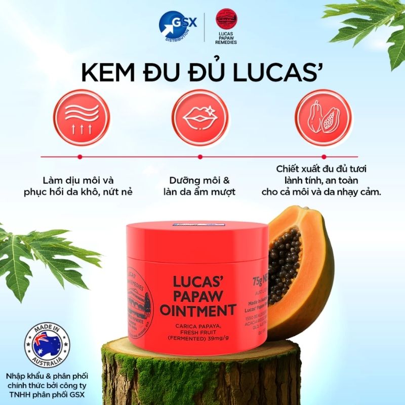 Kem Đa Năng Lucas' Papaw Ointment (Nhập Khẩu)
