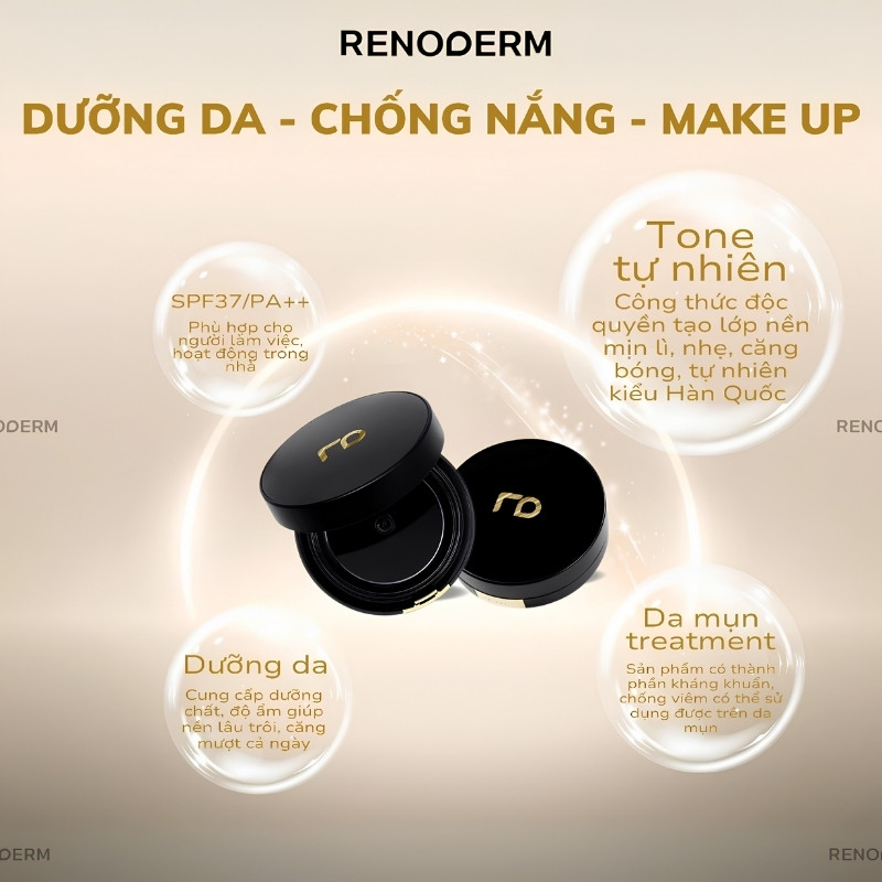 Phấn Nước Renoderm Day Long BB Cream Glow SPF37 15g - 21