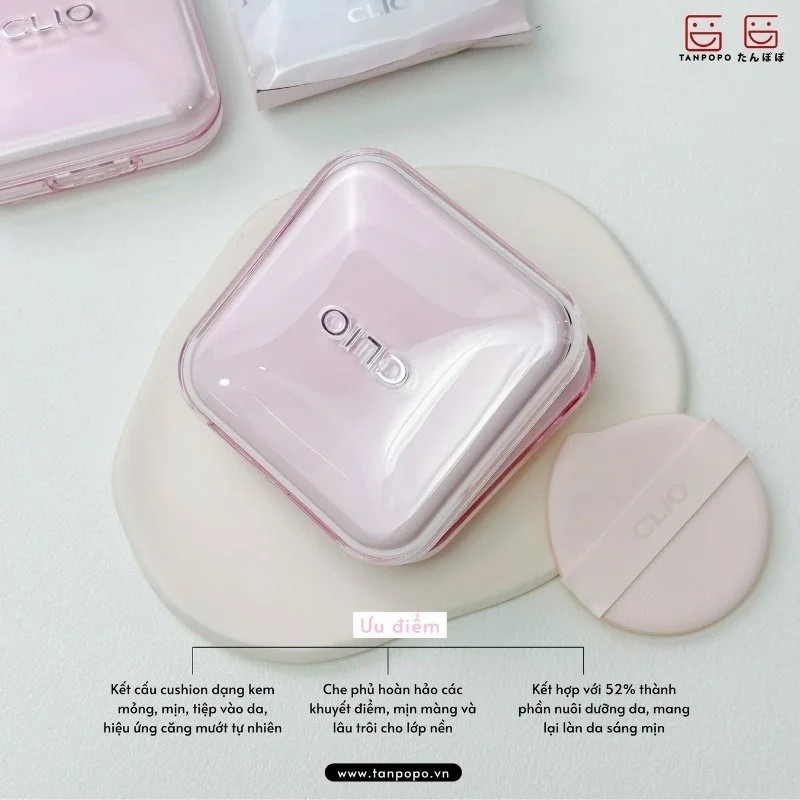 Phấn Nước Căng Bóng Clio Kill Cover Mesh Glow Essential Cushion SPF50+5g