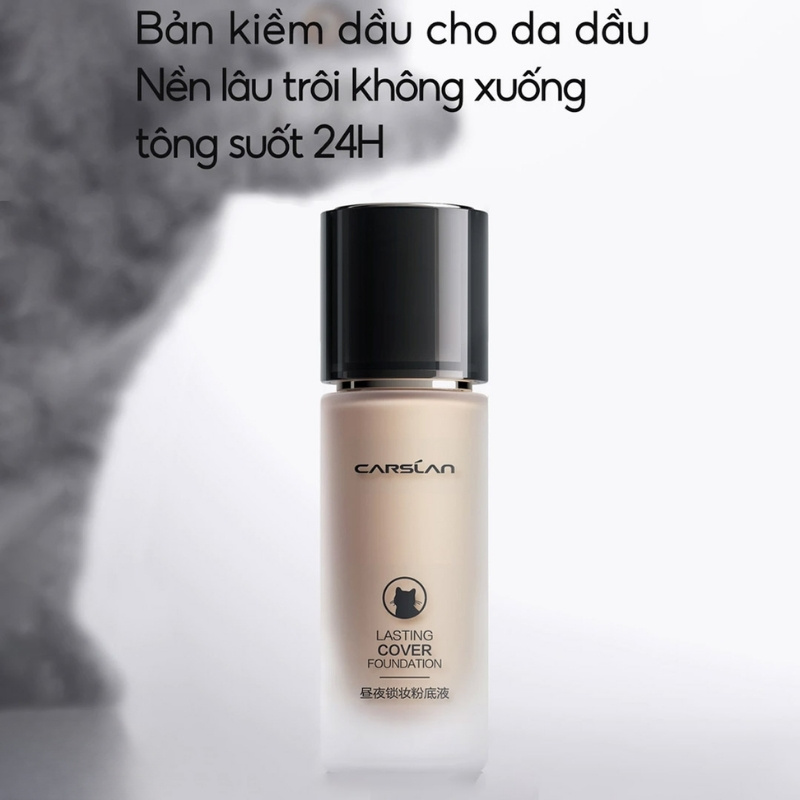 Kem Nền 4.0 Carslan Kiềm Dầu Lâu Trôi Lasting Cover Foundation 30g (Mẫu Mới)