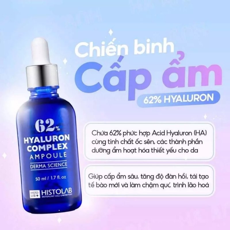 Tinh Chất Dưỡng Ẩm Histolab 62% Hyaluron Complex Ampoule 50ml