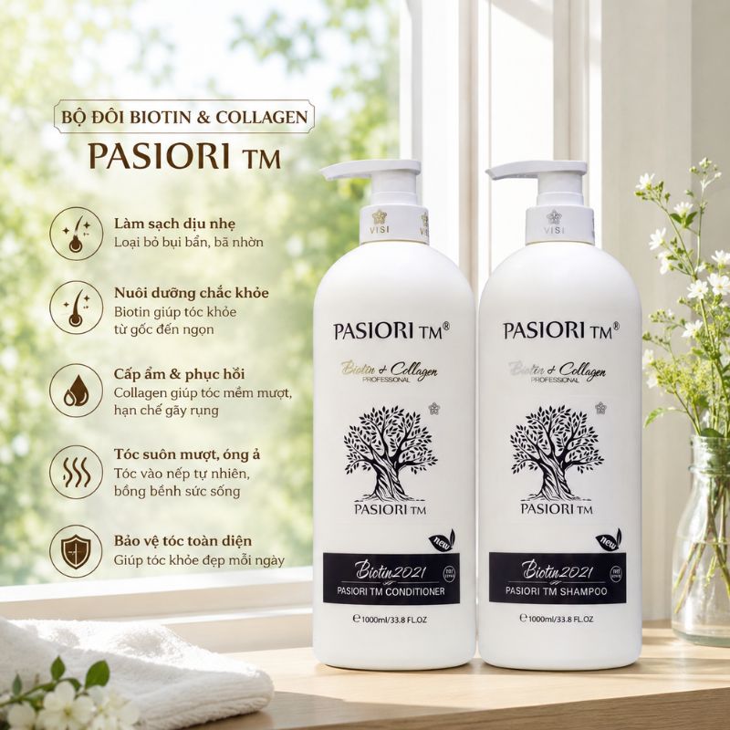 Cặp Gội Xả Biotin & Collagen Voudioty Đen Hair Recover 2021 (Mẫu Mới)