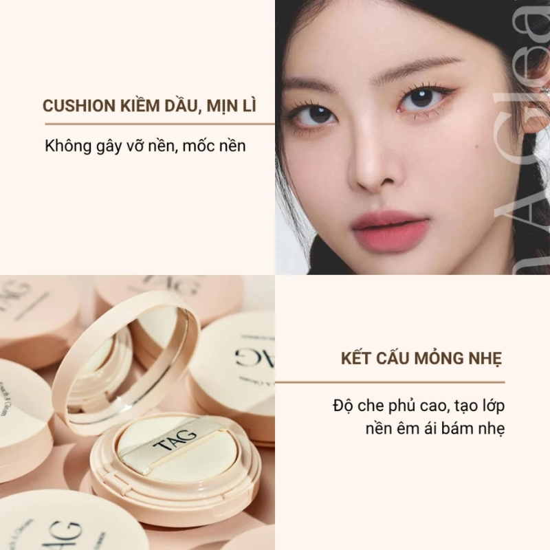 Phấn Nước Kiềm Dầu TAG Velvet Cover Cushion SPF 50+ 15g
