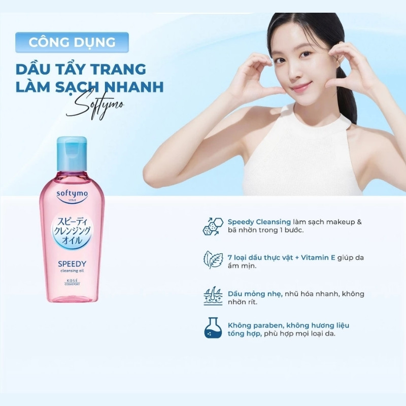Dầu Tẩy Trang Kose Softymo Speedy Cleansing Oil 240ml