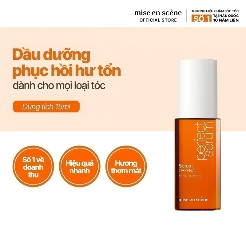 Tinh Dầu Dưỡng Tóc Mise En Scene Perfect Serum 15ml - Original (Cam)