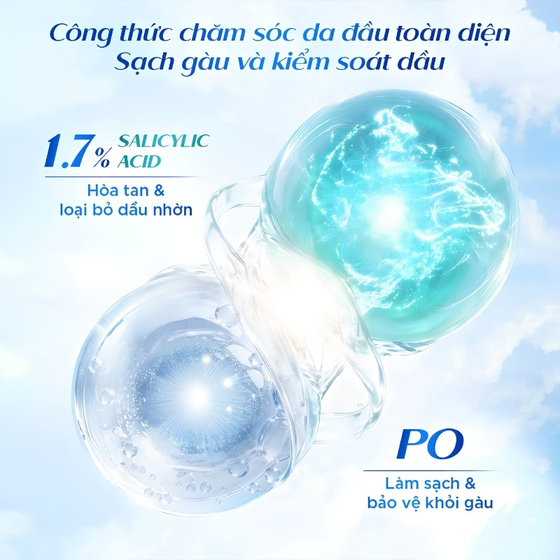 Dầu Gội Kiềm Dầu Head & Shoulders 72H Oil Control Anti-Dandruff 1.7% Salicylic Acid Shampoo 480g