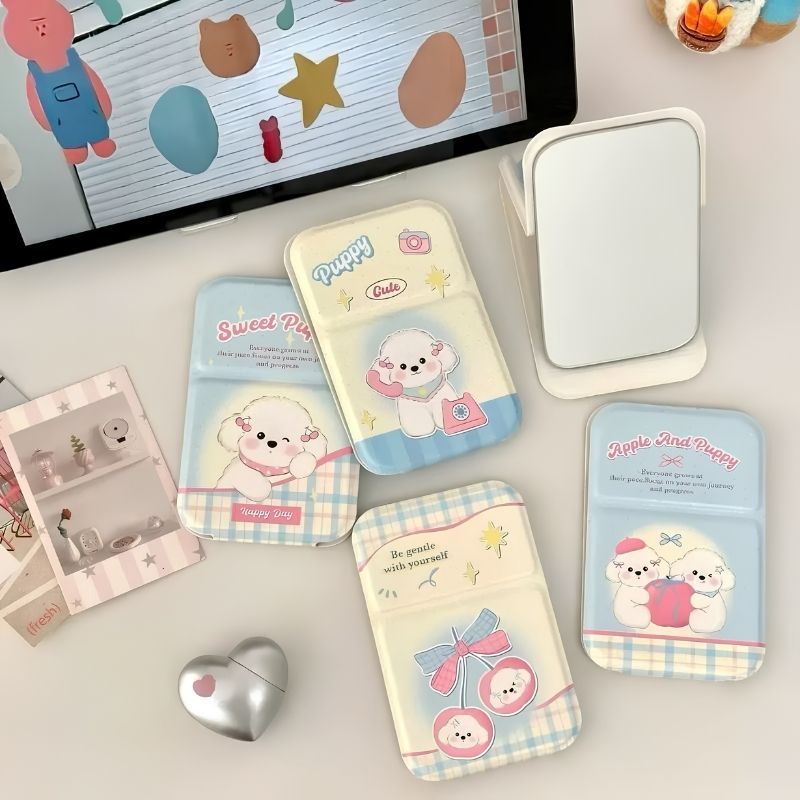 Gương Trang Điểm Gấp Gọn Mini (10.8 x 7 cm)