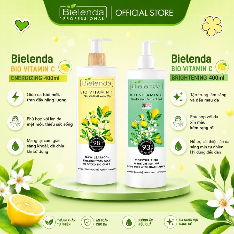 Sữa Dưỡng Thể Bielenda Bio Vitamin C With Body Milk 400ml