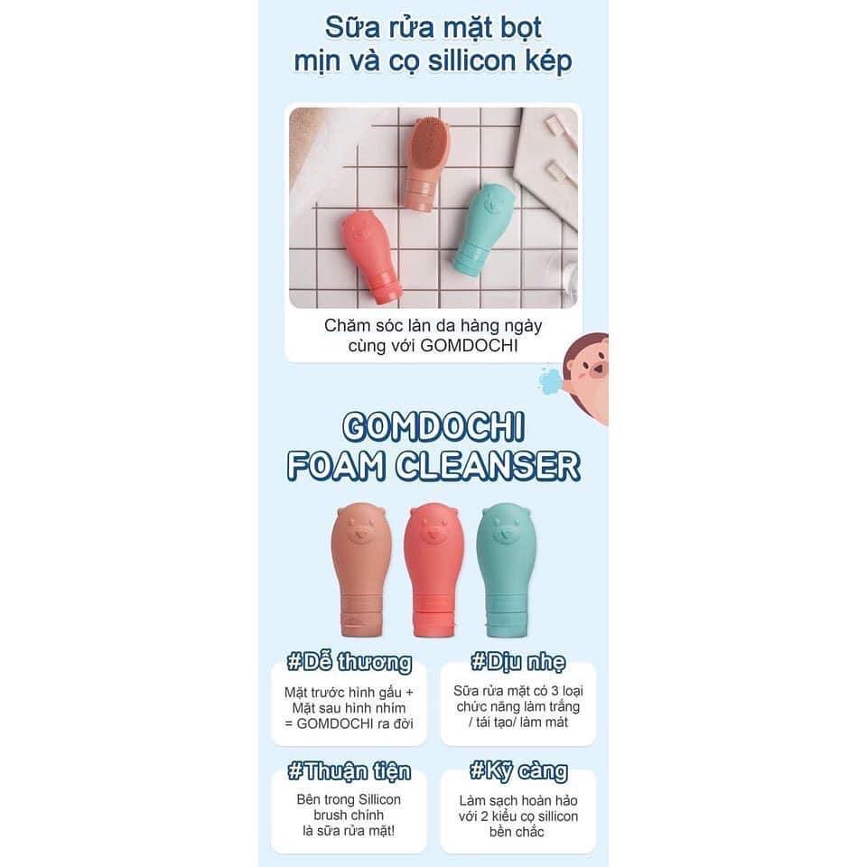 Sữa Rửa Mặt Kèm Cọ Rửa Mặt Silicone 2 In 1 Wellderma Gomdochi Foam Cleanser 60ml