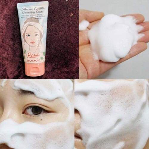 Sữa Rửa Mặt Rau Má Hoa Cúc SeoulRose Rosa Skincure Centella 120ml