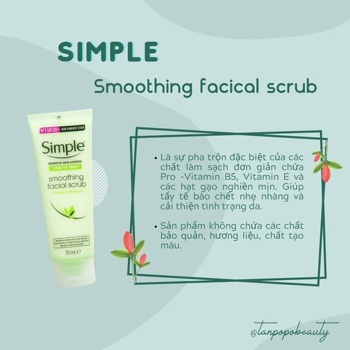 TẨY DA CHẾT SIMPLE SMOOTHING FACIAL SCRUB 75ML