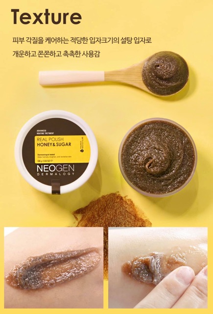 Tẩy Tế Bào Chết Mặt Neogen Real Polish Honey & Sugar 100g
