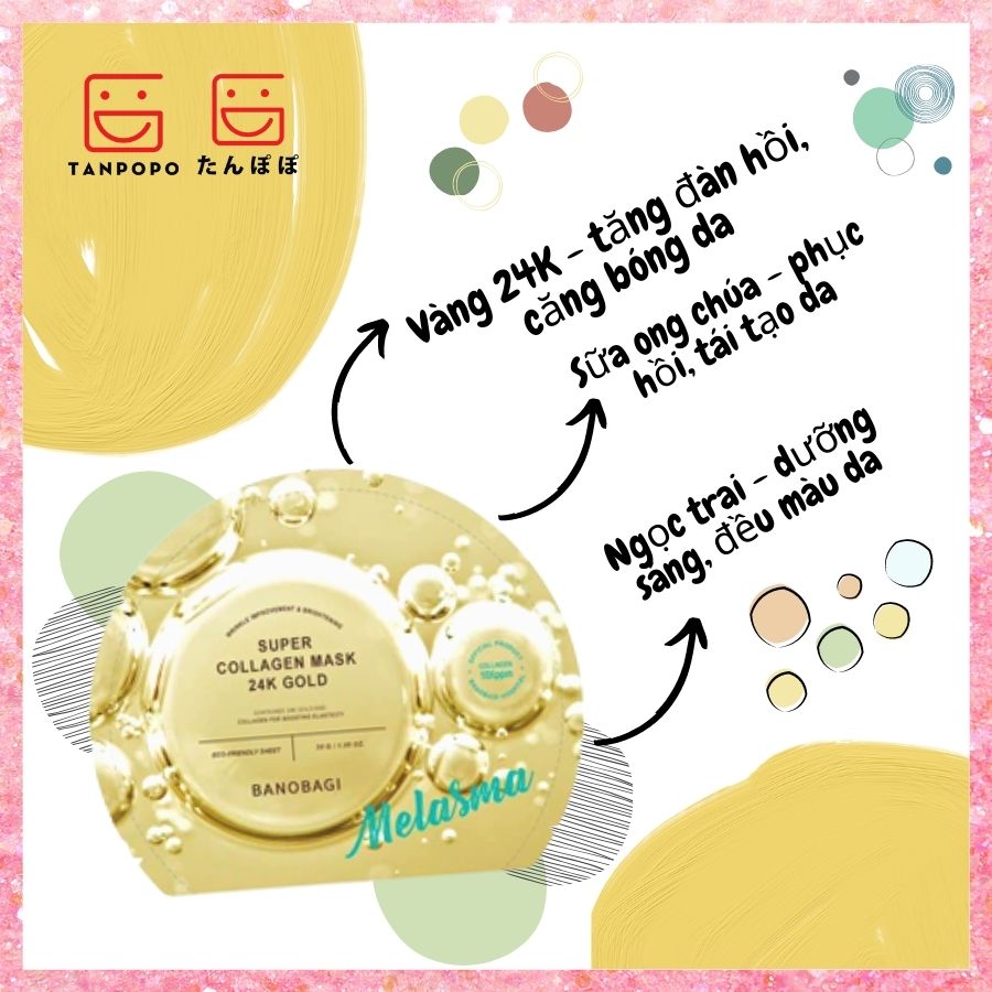 Mặt Nạ Ngừa Lão Hóa Banobagi Super Collagen Mask 24K Gold 30g