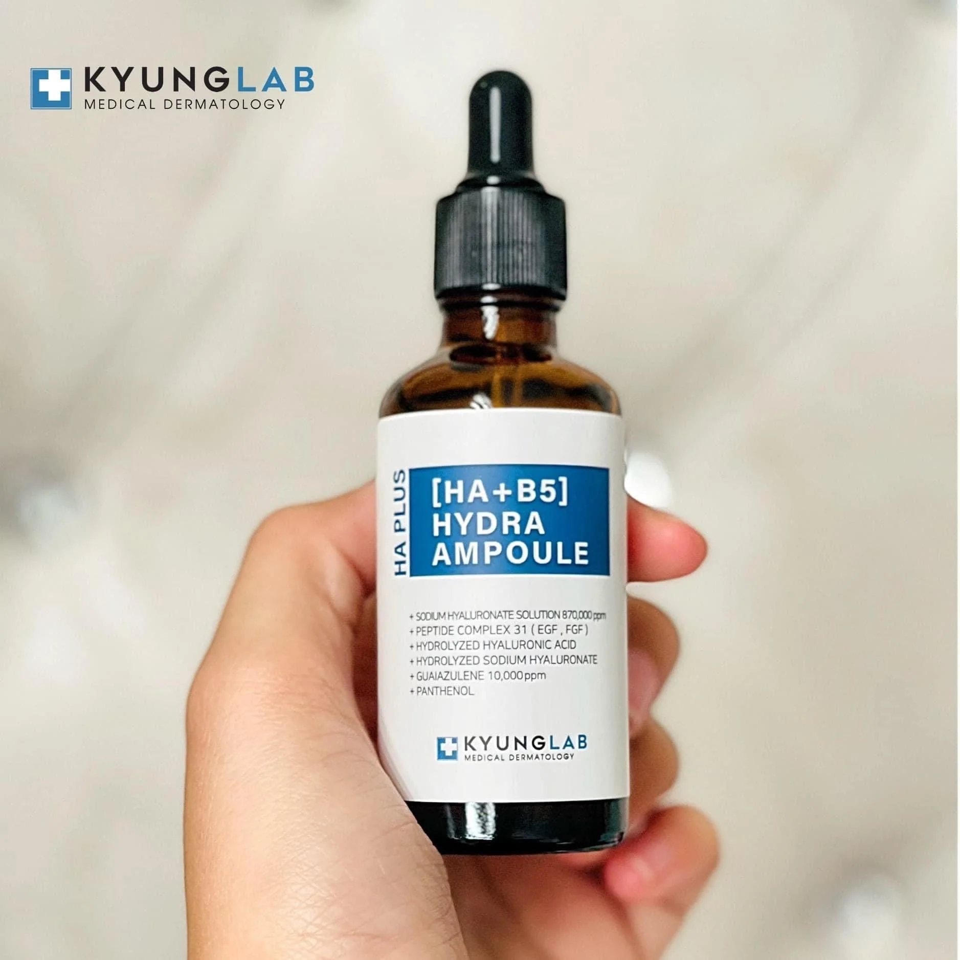 Tinh Chất Cấp Nước Căng Bóng Da Kyung Lab Ha Plus (HA + B5) Hydra Ampoule 50ml