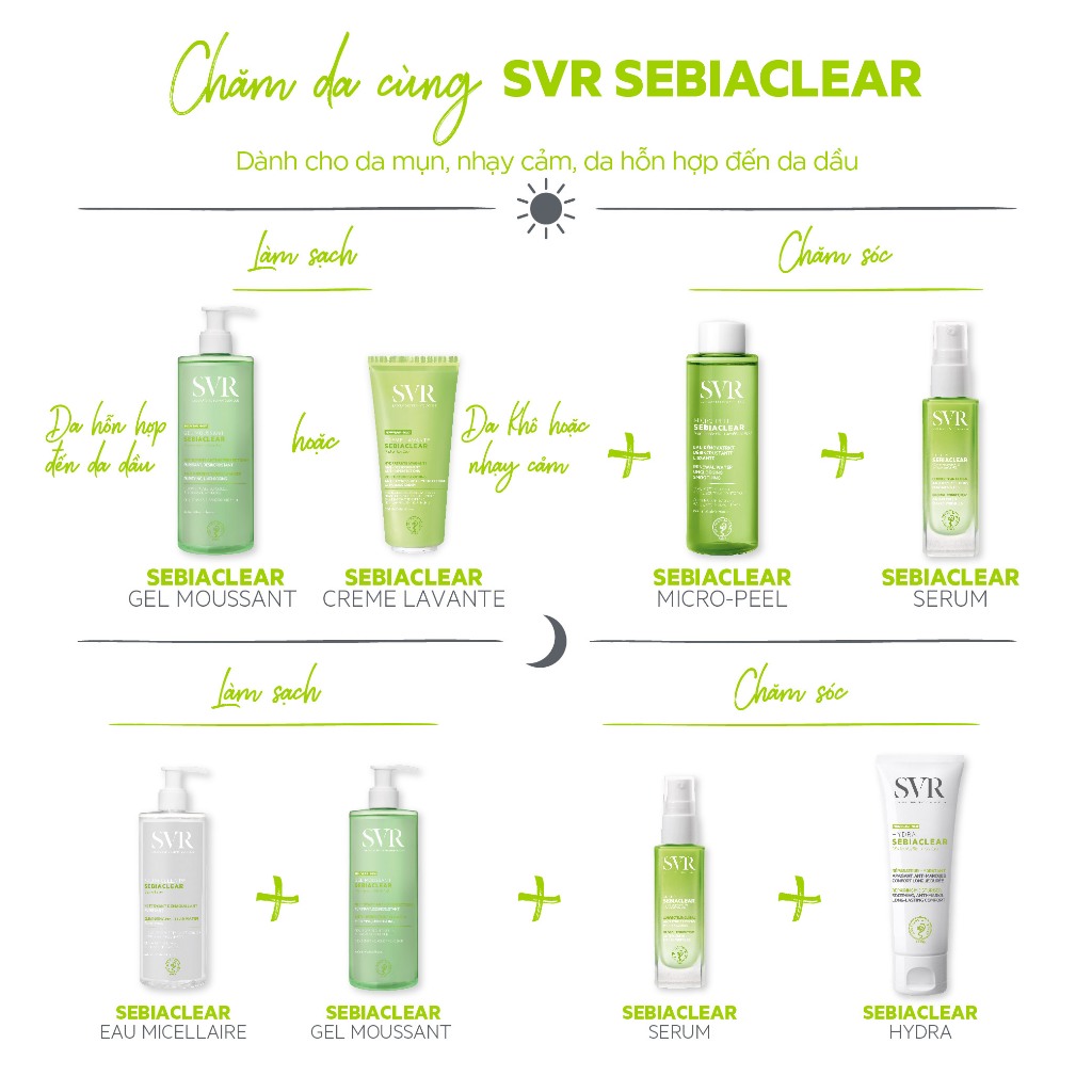 Serum SVR Làm Giảm Mụn, Mờ Nám, Làm Mềm Mịn Da Sebiaclear Gluconolactone 14% + Niacinamide 4% (Nhập Khẩu)