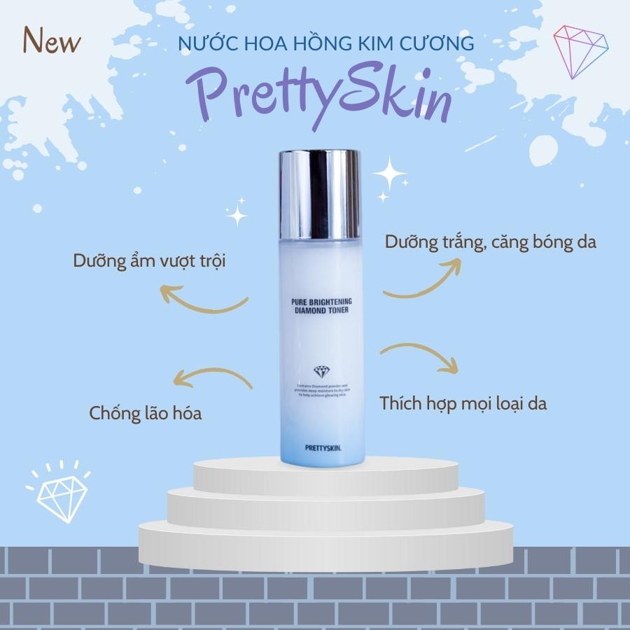 Nước Hoa Hồng PrettySkin Pure Brightening Diamond Toner 150ml