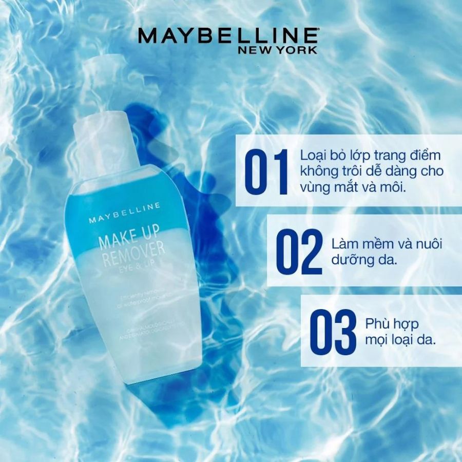 Nước Tẩy Trang Mắt Môi Maybelline New York Eye & Lip Make Up Remover