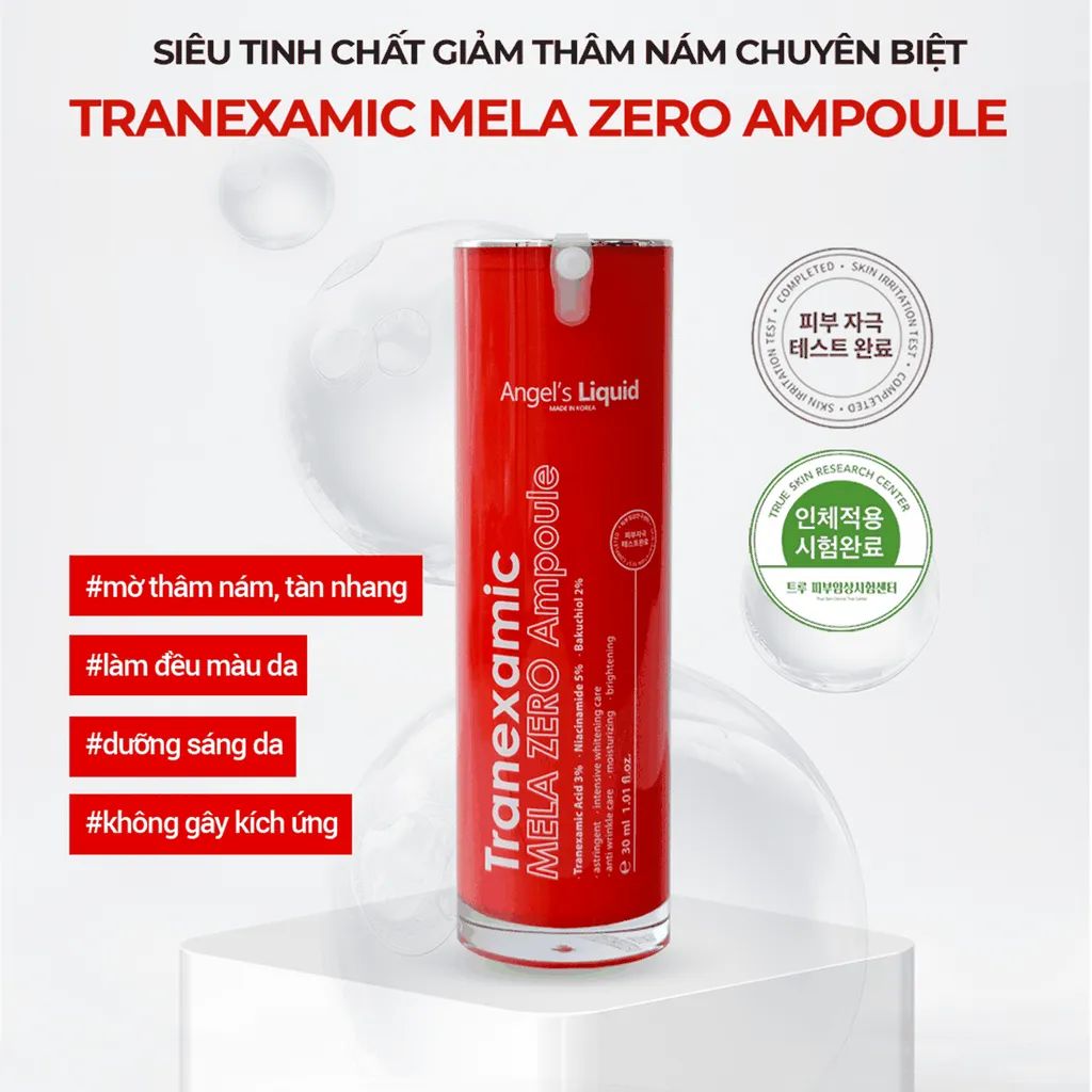 Tinh Chất Mờ Nám Chuyên Biệt Angel's Liquid Tranexamic Mela Zero Ampoule 30ml (Đỏ)