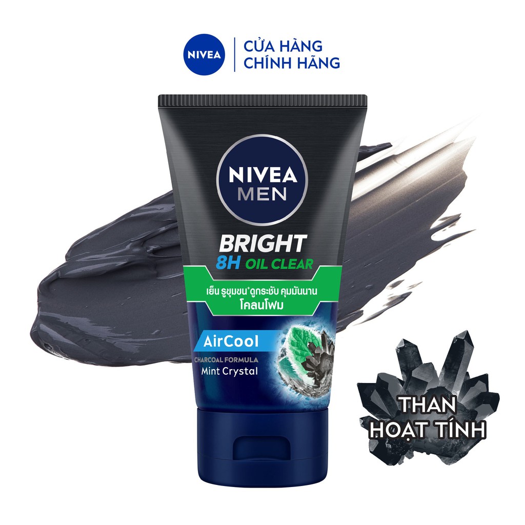 Sữa rửa mặt Nivea Men Bright 8h Oil Clear 100g