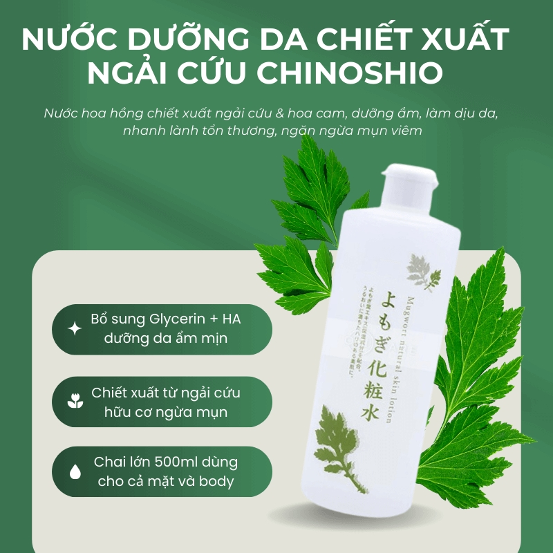 Nước Dưỡng Da Chiết Xuất Ngải Cứu Dokudami Mugwort Natural Skin Lotion 500ml