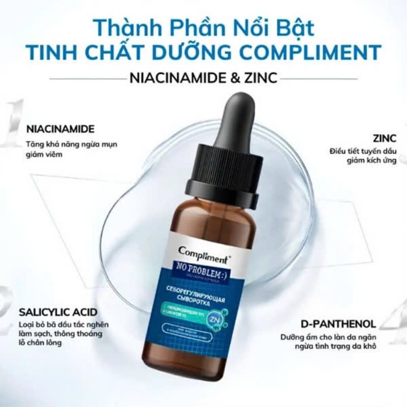 Tinh Chất Compliment No Problem Niacinamide & Zin C 27ml