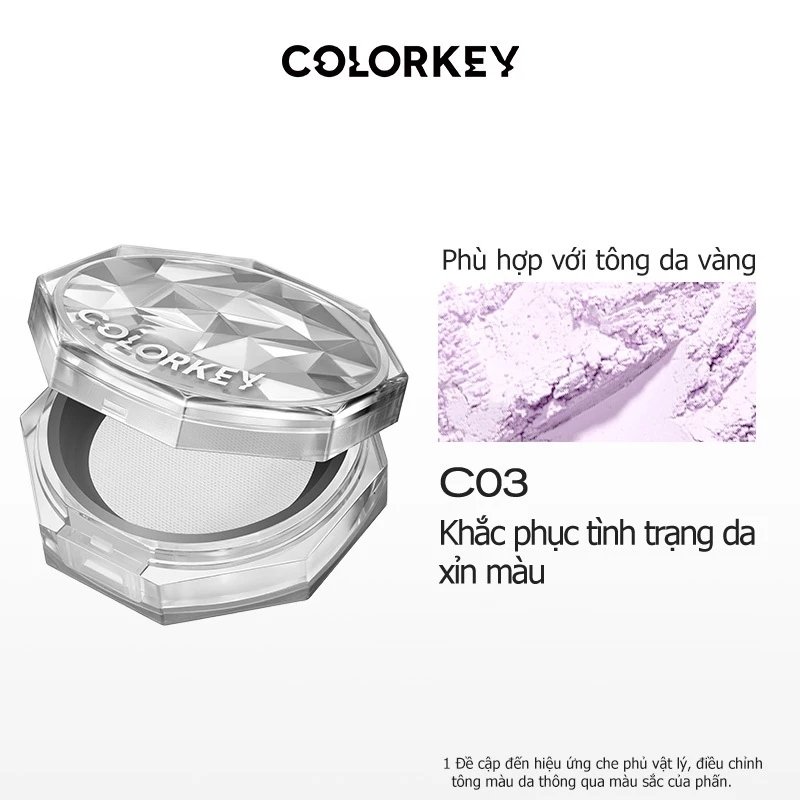 Phấn Phủ Colorkey Natural Makeup Locking Setting Powder 8g (Live Up To Your Passion)
