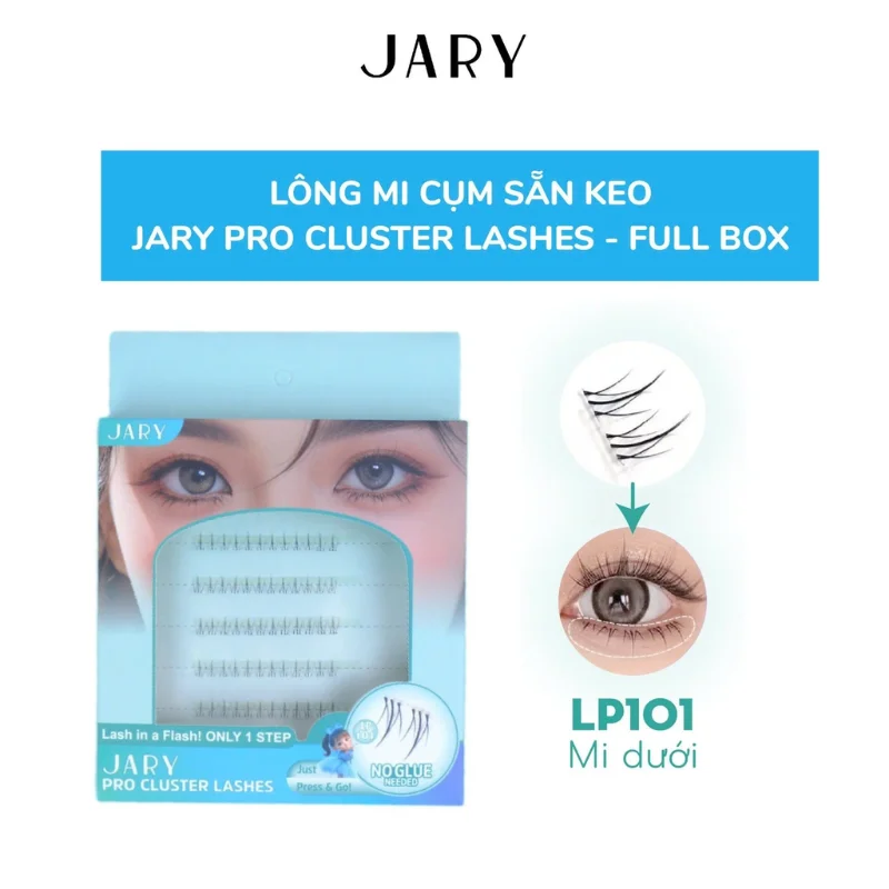 Mi Giả Cụm Tự Nhiên Jary Pro Cluster Lashes (6 Hàng) (Có Sẵn Keo) - hình 4