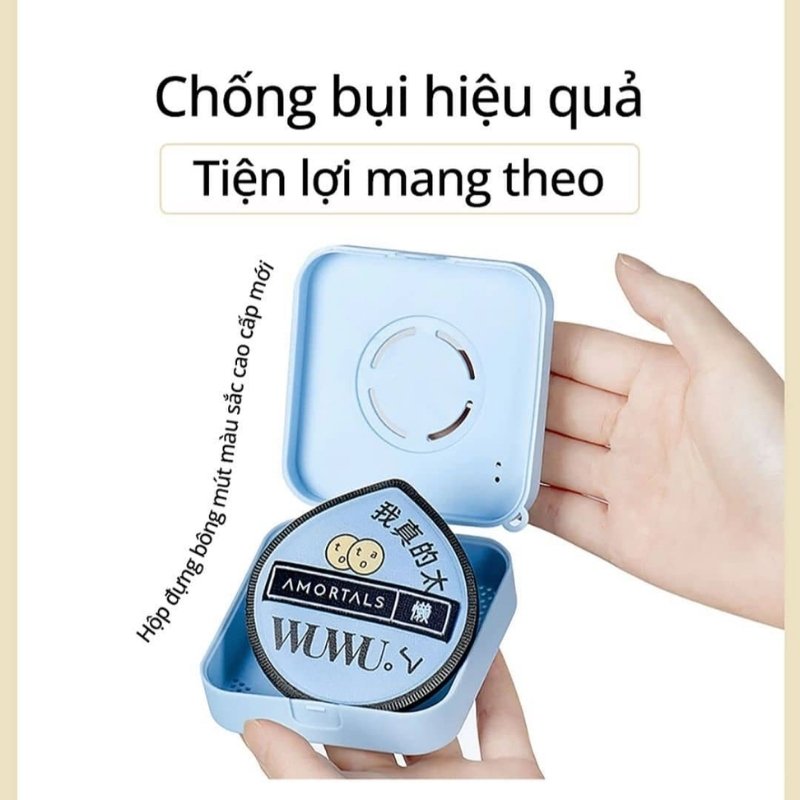 Set 2 Mút Trang Điểm Đánh Nền Bông Phấn Mềm Mịn Cao Cấp Amortals (Kèm Hộp Đựng)
