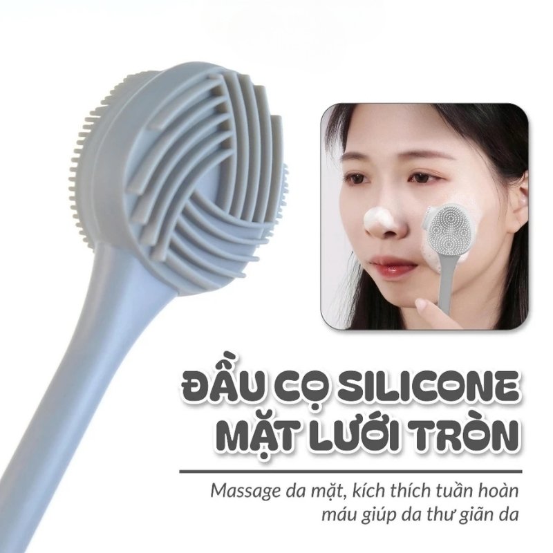 Cọ Rửa Mặt Và Đắp Mặt Nạ Jary 2in1 Silicone Facial Cleansing Brush