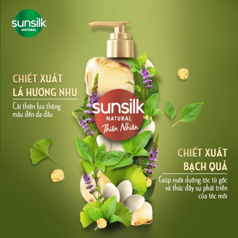 Dầu Gội Sunsilk Tinh Dầu Vỏ Bưởi Thiên Nhiên Ngăn Gãy Rụng Tóc Chai 380ml