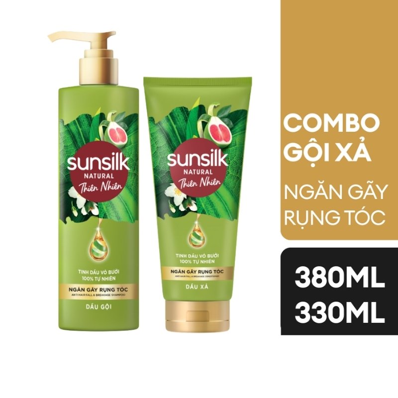 Dầu Xả Sunsilk Tinh Dầu Vỏ Bưởi Thiên Nhiên Ngăn Gãy Rụng Tóc Chai 330ml