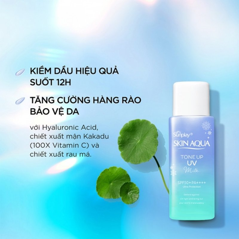Sữa Chống Nắng Hiệu Chỉnh Sắc Da Sunplay Skin Aqua Tone Up Uv Milk Blue