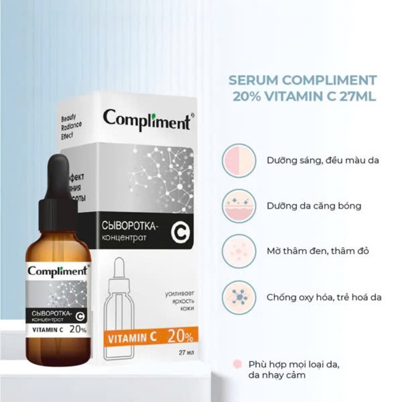Tinh Chất Dưỡng Sáng Da , Đều Màu Compliment Serum 20% Vitamin C 27ml
