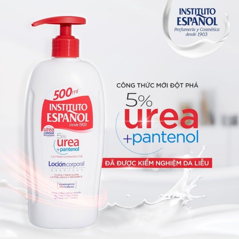 Lotion Dưỡng Ẩm Instituto Espanol Urea Lotion 5% Urea + Panthenol 500ml