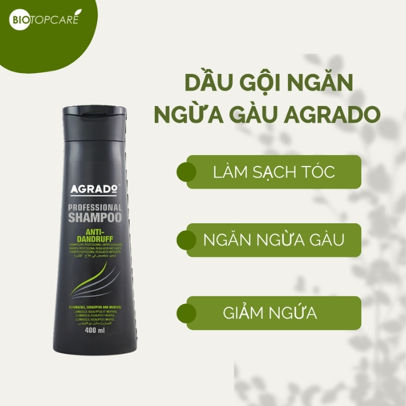 Dầu Gội Ngăn Ngừa Gàu Agrado Professional Shampoo Anti-Dandruff 400ml