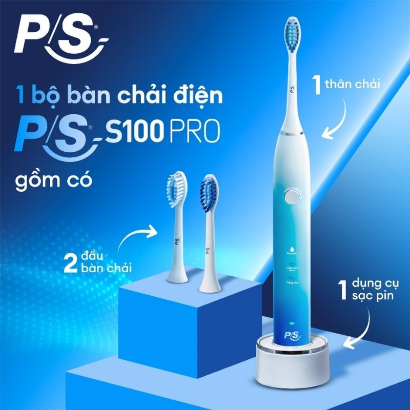 Bàn Chải Điện P/S S100 PRO Expertcare Công Nghệ Sóng Âm