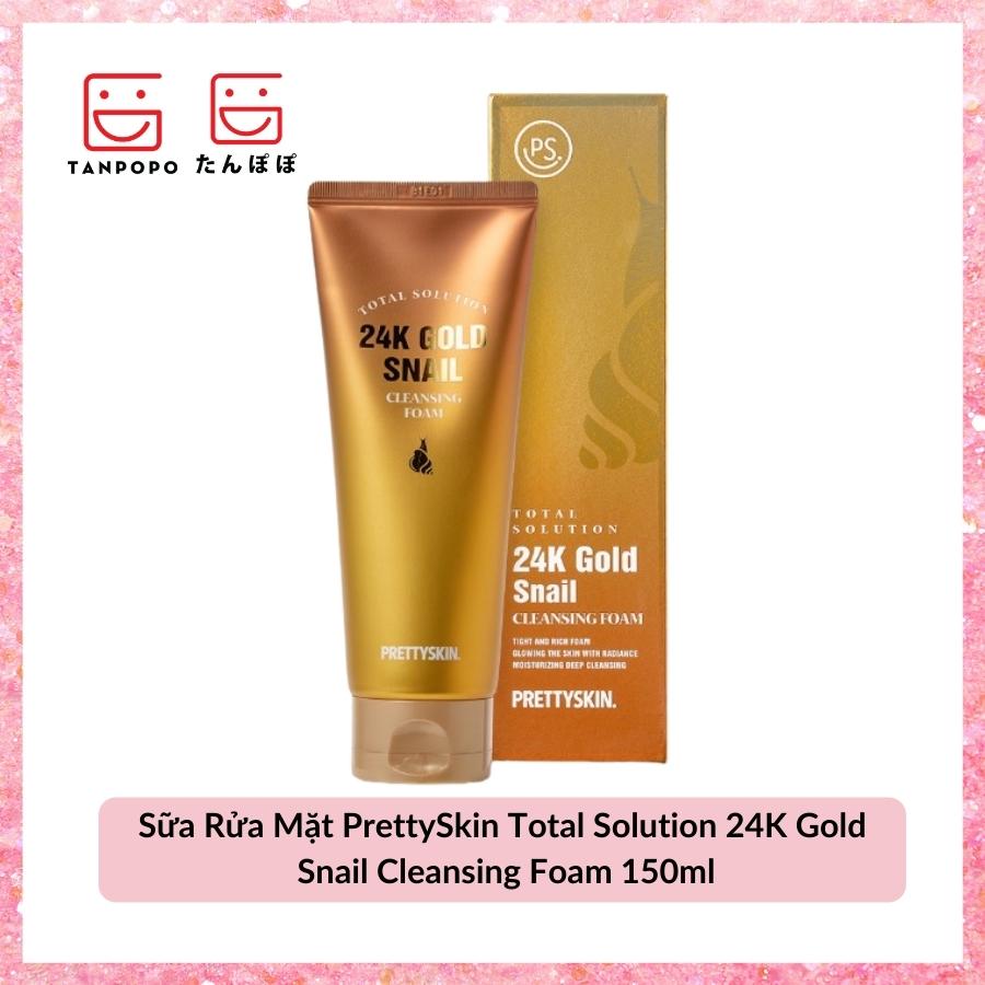 Sữa Rửa Mặt PrettySkin Total Solution 24K Gold Snail Cleansing Foam 150ml