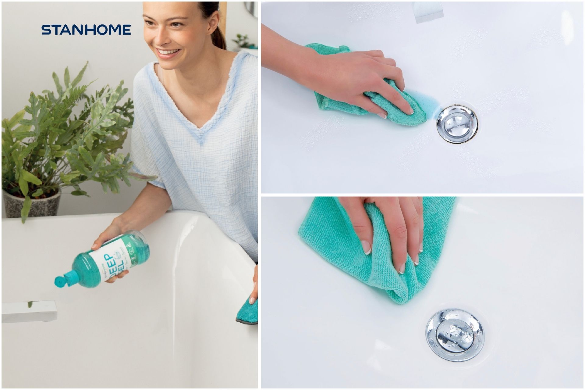 Với những bề mặt lớn cần tẩy cặn canxi Stanhome Deep Gel là lựa chọn hoàn hảo